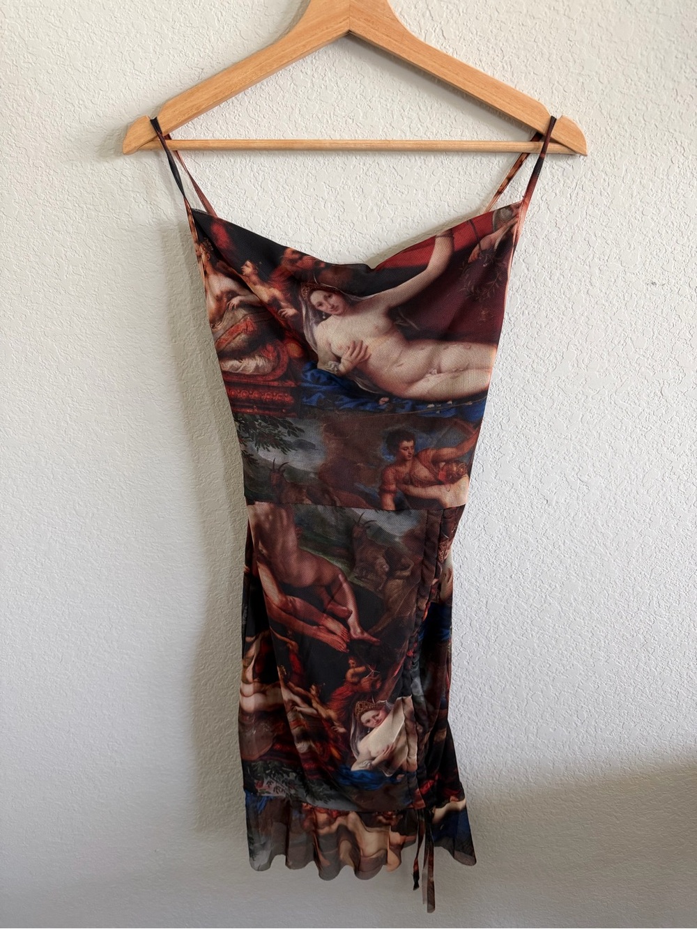 PrettyLittleThing Multi-Colored Renaissance Print Slip Dress